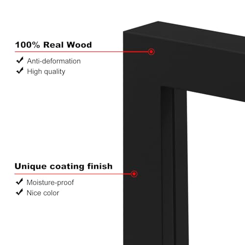 KINKINK A1 Black Solid Wood Picture Frame 23.4 x 33.1 in - Pack of 2