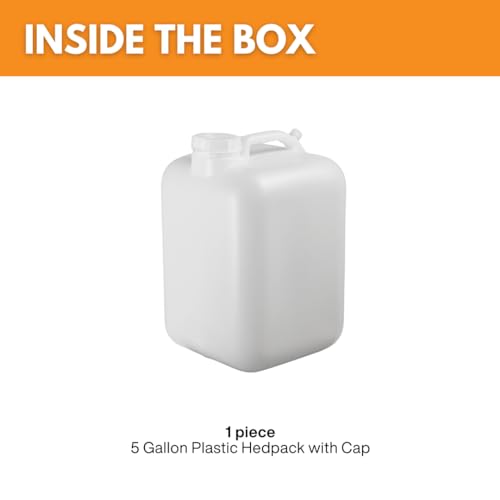 Hedpak Hedpak-5-Gal 5 Gallon Plastic Carboy with Handle-BPA Free & Food Grade