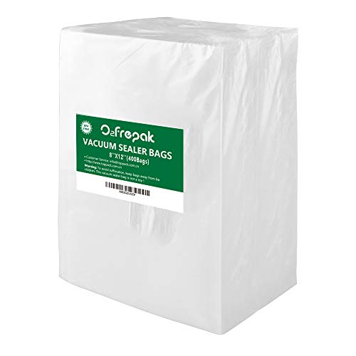 8x12 Vacuum Sealer Bags Quart Size 400 Count Food Storage Organizer