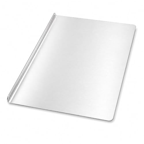 Stainless Steel Cutting Board with Lip, L-shaped Metal Chopping for