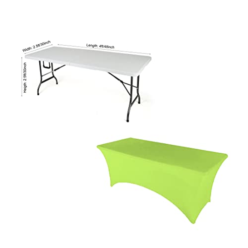 Gowinex 2 Pack 6FT Fuchsia Spandex Tablecloth Stretch Fitted Table Cover for Rectangular Table Event, Wedding, Banquet and Parties