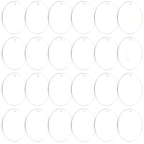 4 Inch Acrylic Round Discs Set of 30 - DIY Craft Ornaments for Holiday Decorations