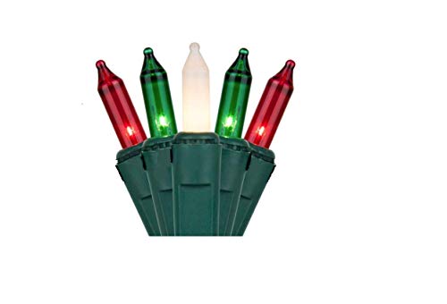 Holiday Pride 100-Count Christmas String Lights with Green Wire, Indoor & Outdoor