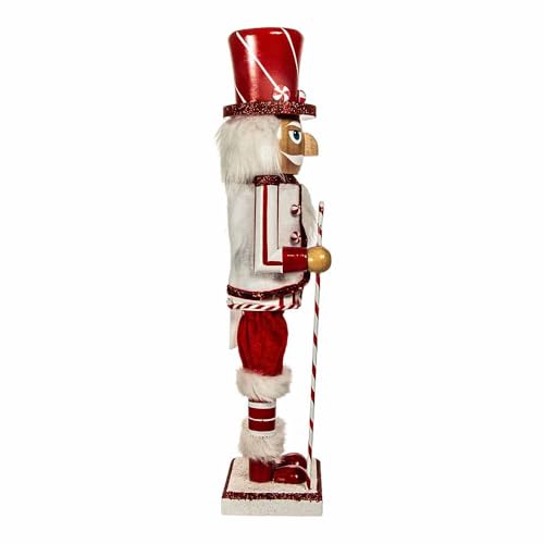 Kurt Adler Peppermint Nutcracker - 15 Inch Holiday Decorative Figurine
