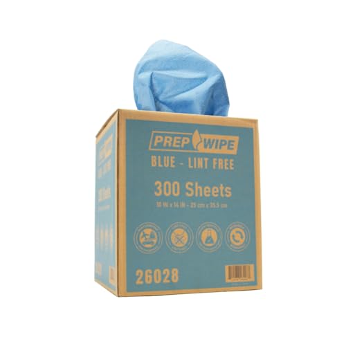 Heavy Duty Nonwoven Cleaning Cloths - 300 Pack, 9 x 17 Inches, Lint-Free Wipes for Automotive, Industrial & Household Use