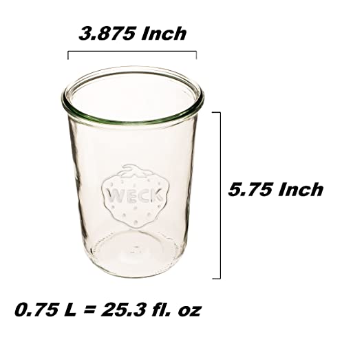 WECK Canning Jars 743-25.3 fl. oz Mold - Eco-Friendly Jar Storage for