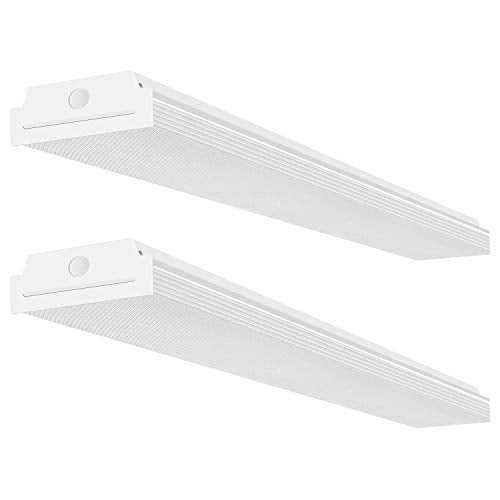 FAITHSAIL 4FT LED Wraparound Light Fixture 40W 2 Pack Neutral White 4400lm Garage & Office Lighting