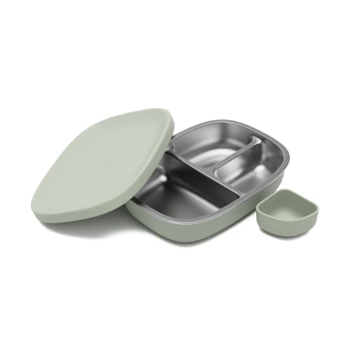 Sage Lalo Bento Box for Kids - Non-Toxic Stainless Steel & Silicone, Dishwasher Safe
