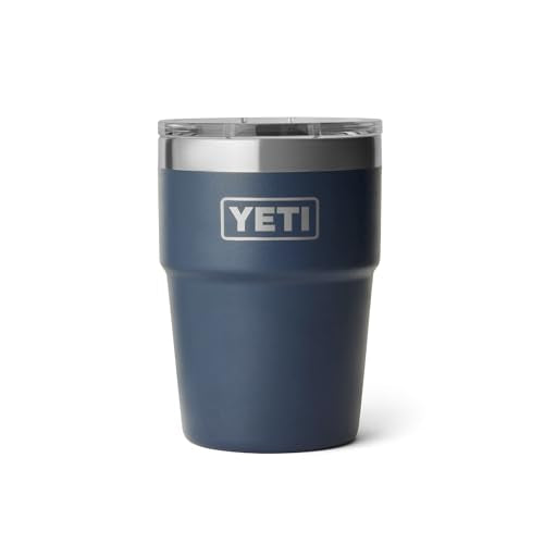YETI Rambler 16 oz Navy Stackable Tumbler with Vacuum Insulation & MagSlider Lid
