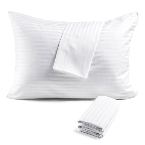 Queen Size Cotton Pillow Protectors 600TC Set of 6 - Breathable & Durable