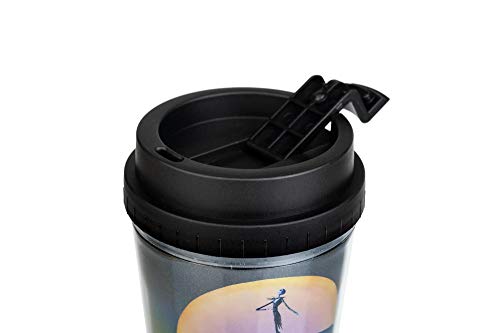 Nightmare Before Christmas 16-Oz Travel Tumbler - Silver Buffalo Double-Wall Glitter Mug