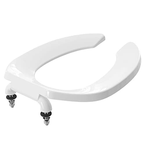 CcBello Commercial Elongated Heavy Duty Open Front Toilet Seat 1-Pack Without Cover