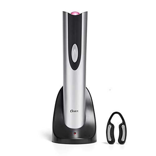 Cordless Electric Wine Bottle Opener with Foil Cutter - Silver