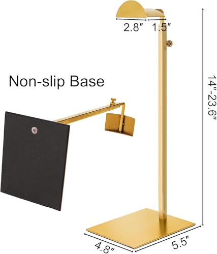 Hacaroa Gold Stainless Steel Purse Display Stand Set of 3 Adjustable Height Bag Racks