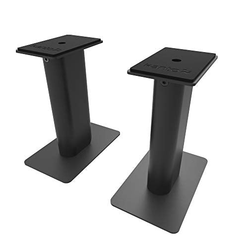 Desktop Speaker Stands for 2-4 Inch Bookshelf & Studio Monitors - Black Pair (Variation: 2-4" Speakers | Upto 30lb)