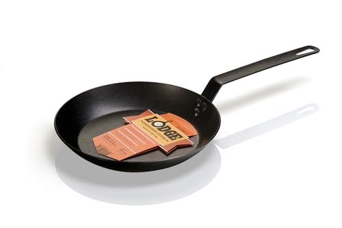 10-Inch Lodge Pre-Seasoned Carbon Steel Skillet with Long Handle