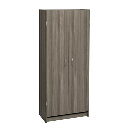 ClosetMaid Natural Gray Pantry Cabinet with 2 Doors & Adjustable Shelves