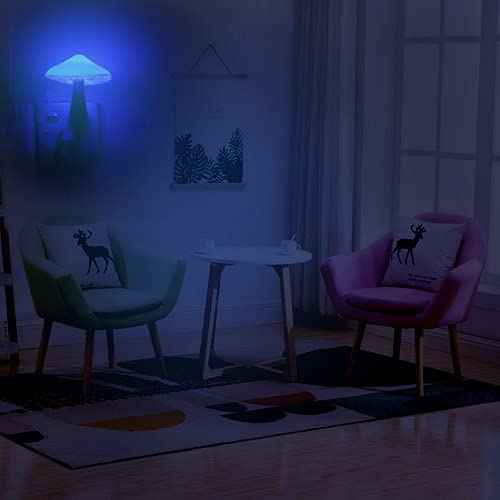 AUSAYE Blue Led Lamp Mushroom Nigh Light,Plug in Nightlight,Sensor Night Lights for Kids Adults Bedroom,Bathroom,Toilet,Stairs,Kitchen,Hallway Christmas Thanksgiving Gifts