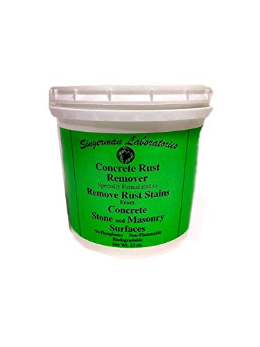 Singerman Laboratories Rust Remover Gel for Concrete 22 oz (Makes 1 Gallon) - Removes Rust Stains from Concrete & Stone