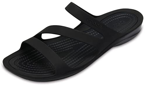 Crocs Women's Swiftwater Sandals - Black/Black, Size 8, Z-strap, Croslite Foam