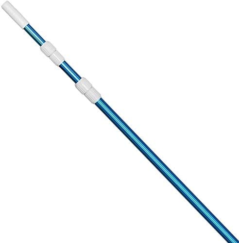 POOLWHALE 12 Feet Telescopic Swimming Pool Pole - Adjustable Aluminum Design for Skimmer Nets & Brushes
