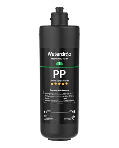 Waterdrop WD-10PP Water Filter Replacement – Black for TSA & TSB Under Sink