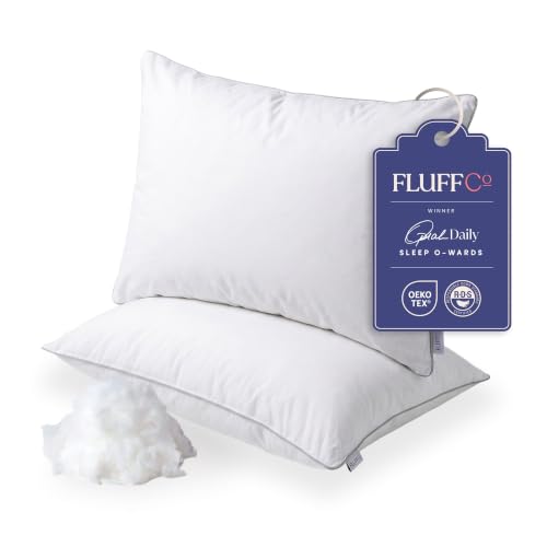 King Size Down Alternative Pillows 2-Pack - Soft, Hotel-Quality Comfort, Vegan Microfiber
