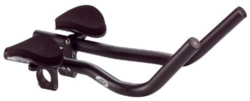 Single Aluminium Aero Bars for Road Bikes - 26/31.8 mm Handlebar Tri Bars Black