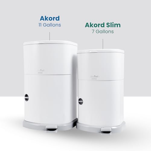 Janibell Akord Slim 7-Gallon Adult Diaper Pail with Hands-Free Pedal & Odor Control