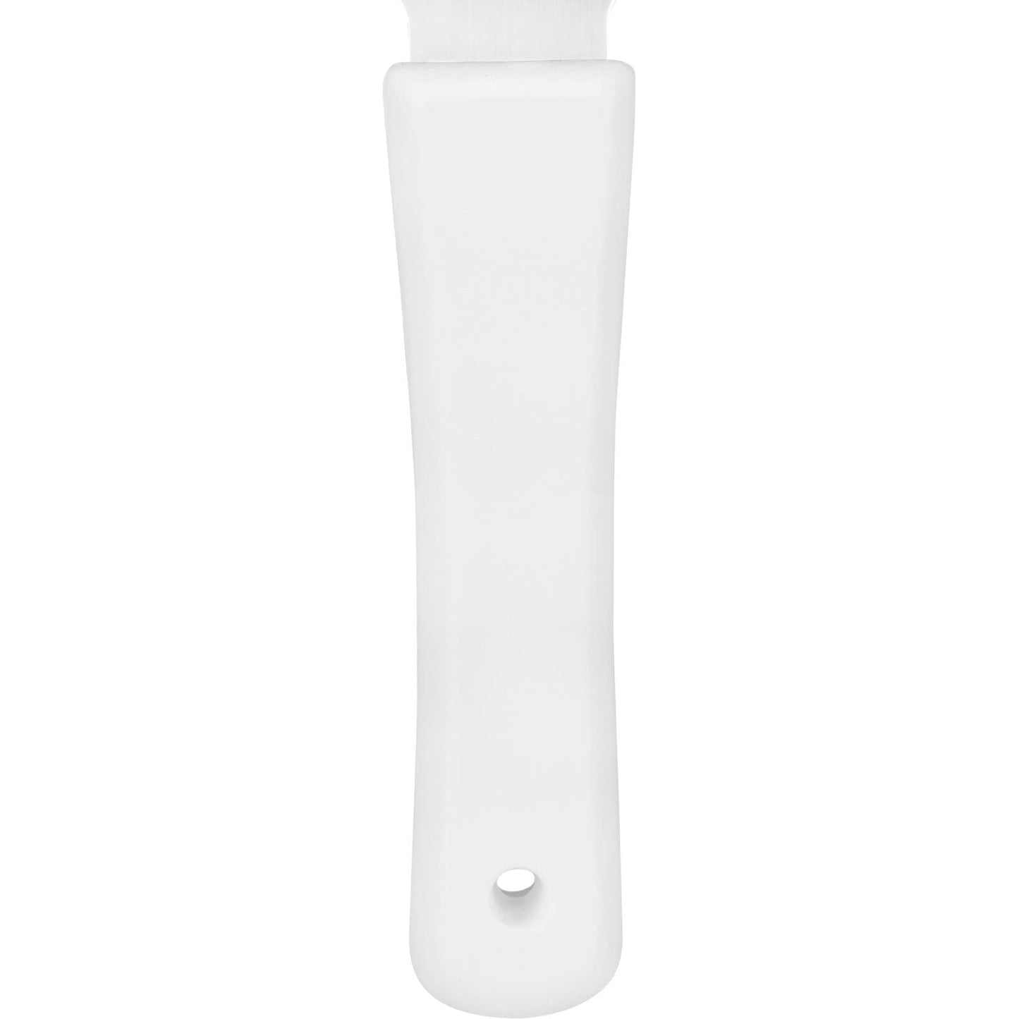 SPARTA Steel Handheld Scraper Kitchen Scraper Tool with Food-Safe Plastic Handle for Griddles, Pans, Pots, and Cutting Boards in Commercial Settings, Stainless Steel, 3 Inches, White