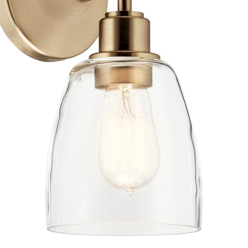 Kichler Meller 11.25 Inch Wall Sconce - Champagne Bronze, Industrial Exterior Light