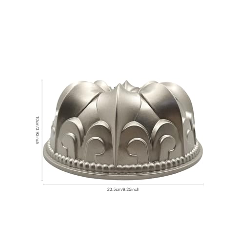 Charlotte Cake Mold Aluminium Lily Flower Shape, 9 Inch Non-Stick Round Pan