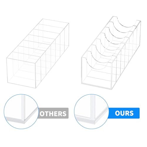 Large Belt Organizer with 7 Clear Acrylic Compartments - Closet Storage