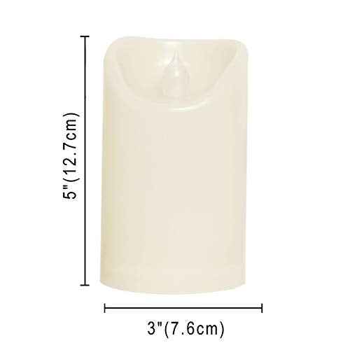 iZAN 1PCS Battery Operated Flameless LED Candle with Timer Outdoor Waterproof Flickering Decorative Light for Halloween Thanksgiving Christmas Home Kitchen Wedding Party Events Decoration D?cor 3¡±x5¡±