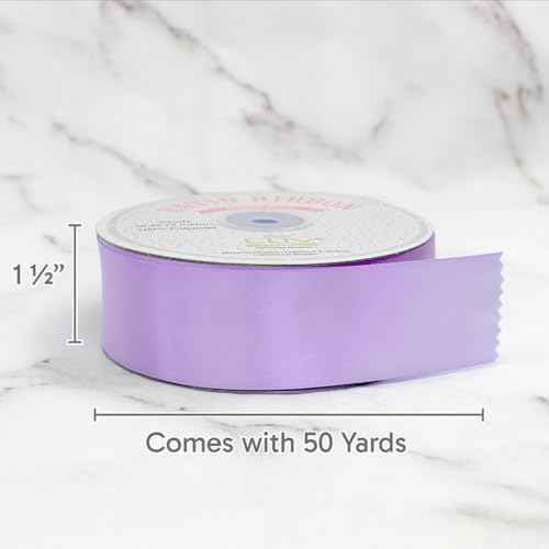 Creative Ideas Satin Single Face 1.5" Inch Ribbon x 50 Yards,for Gift Wrapping Crafts Wedding Decoration Bows Bouquet Floral Arrangement