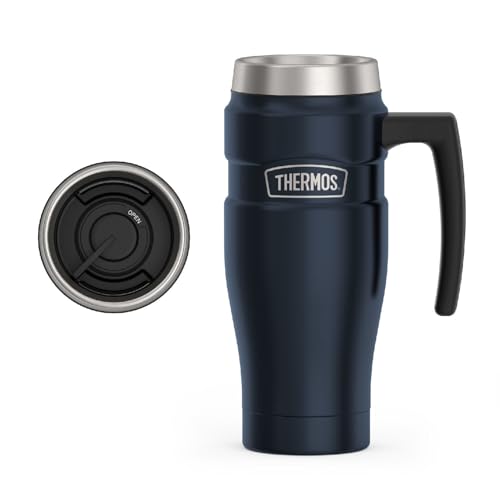 Thermos Stainless King Travel Mug with Handle – 16oz Midnight Blue