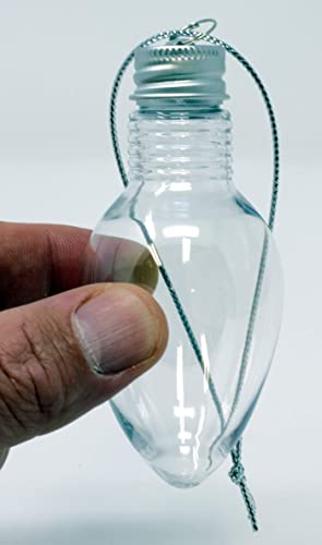 Clear Fillable Light Bulb Ornaments – Pack of 24