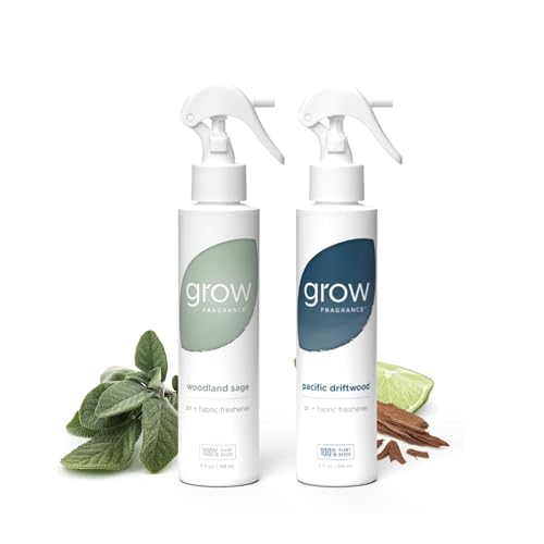 Non Toxic Fabric & Room Air Freshener Spray - Woodland Sage & Pacific Driftwood 2-Pack