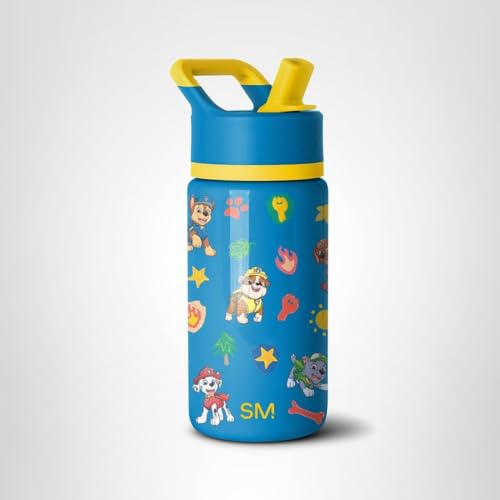 Simple Modern Kids Summit Water Bottle with Straw Lid | Paw Patrol 14oz Stainless Steel Cup Insulated Tumbler for Toddlers, School | Outdoor Adventures