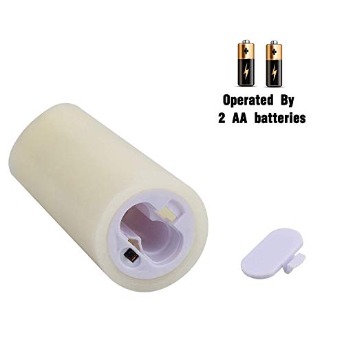 antizer Flameless Candles Set of 9 Ivory Dripless Real Wax Pillars
