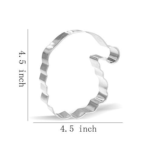 4.5 Inch Santa Face Cookie Cutter Stainless Steel for Christmas Baking