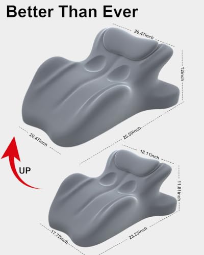Grey Ergonomic Memory Foam Couples Sex Pillow 27° Wedge for Intimate Support