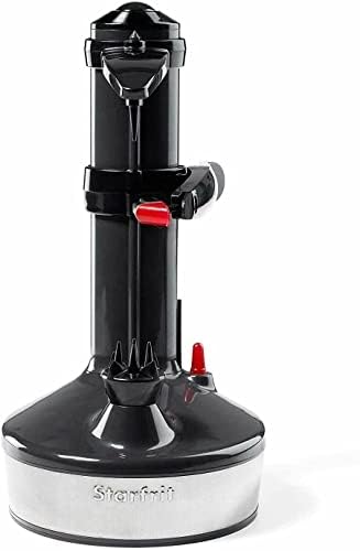 Electric Vegetable & Fruit Peeler - Black, Includes 6 Blades & Accessories