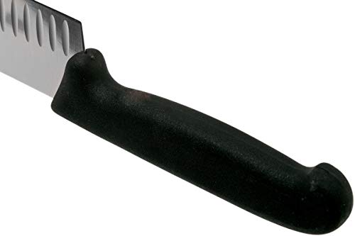 Victorinox 7-Inch Santoku Knife with Granton Blade - Black