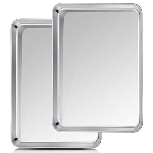 TeamFar 20x14-Inch Stainless Steel Baking Sheet Set – Heavy Duty Cookie Pans, Non-Toxic, Dishwasher Safe