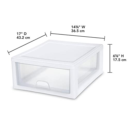 Sterilite 16 Quart Stacking Drawer Storage Organizer - 6 Pack