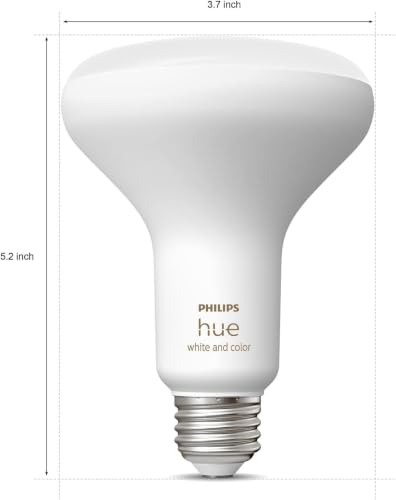 Philips Hue BR30 LED Smart Light Bulbs 2-Pack - Color Changing, Bluetooth & Voice Control