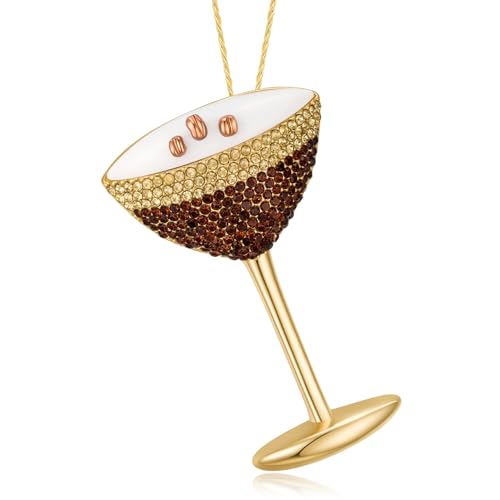 Mrchtmas Christmas Espresso Martini Ornament Brown – Gold Stem Glass