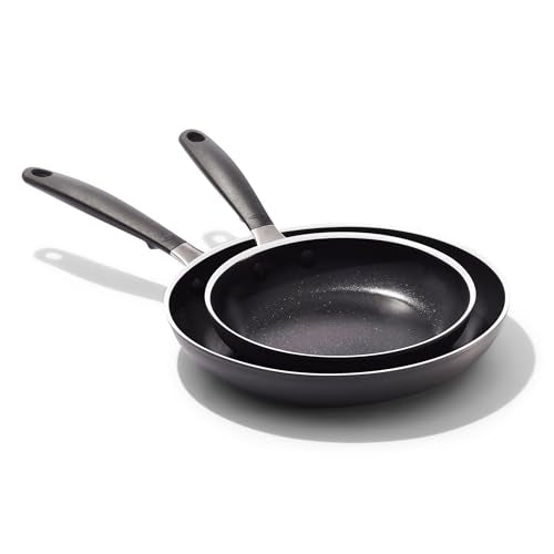 OXO 8” & 10” Nonstick Frying Pan Set with Ceramic Coating, Dishwasher & Oven Safe