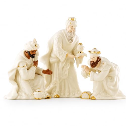 Belleek Living 3 Kings Set - 7.3 Inch Fine China Nativity Figures - Made in Ireland